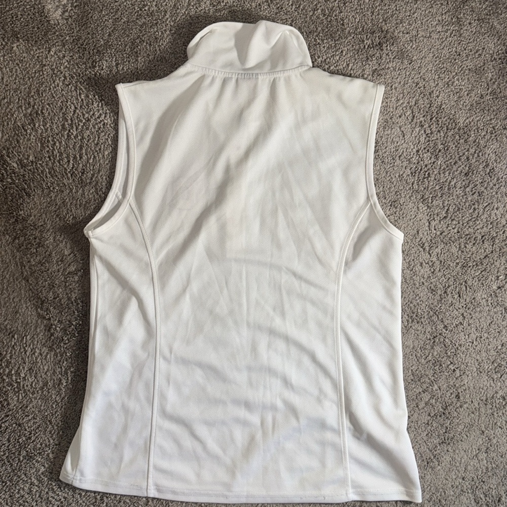 Ohio State University XL women’s sleeveless polo shirt white football buckeyes - Picture 7 of 8